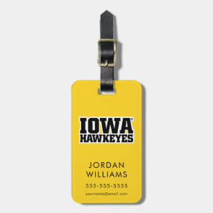 Iowa Hawkeyes Logotype Luggage Tag