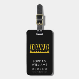 Iowa Hawkeyes Logotype Luggage Tag