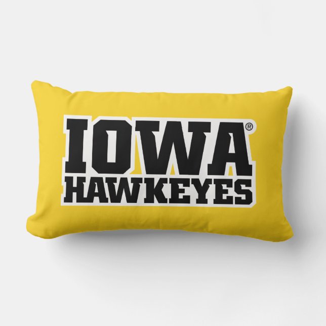 Iowa Hawkeyes Logotype Lumbar Pillow (Front)