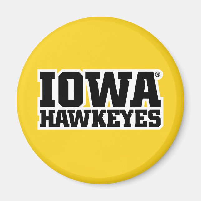 Iowa Hawkeyes Logotype Magnet (Front)