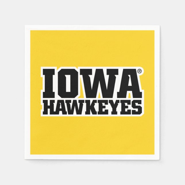 Iowa Hawkeyes Logotype Napkins (Front)
