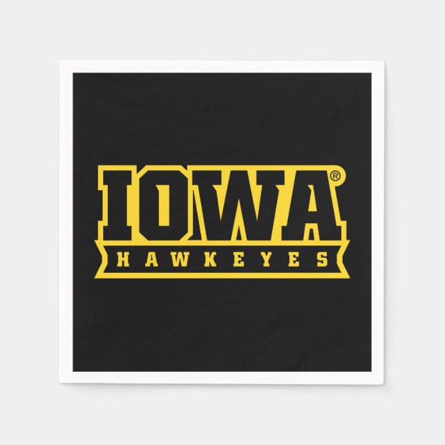 Iowa Hawkeyes Logotype Napkins (Front)