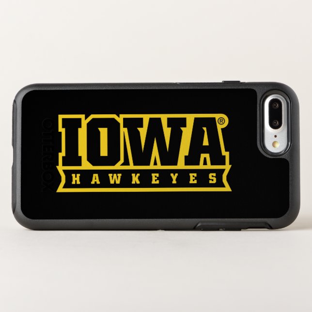 Iowa Hawkeyes | Logotype Otterbox iPhone Case (Back Horizontal)