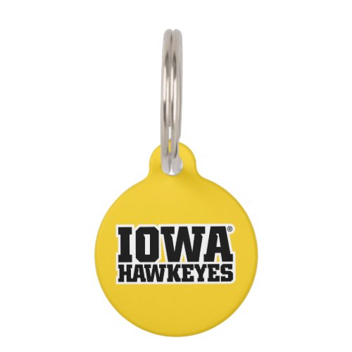 Iowa Hawkeyes Logotype Pet ID Tag