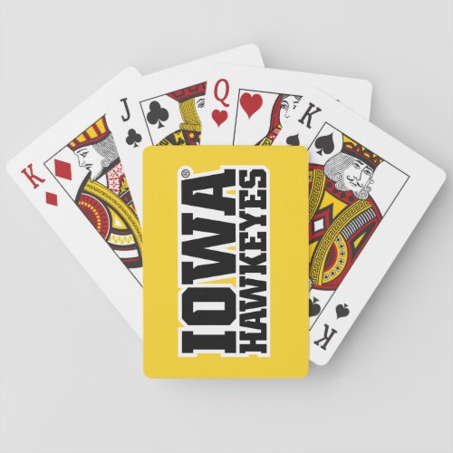 Iowa Hawkeyes Logotype Playing Cards