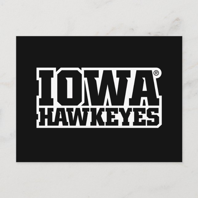 Iowa Hawkeyes Logotype Postcard (Front)
