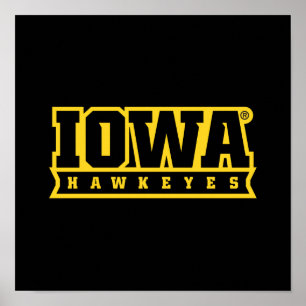 Iowa Hawkeyes Logotype Poster