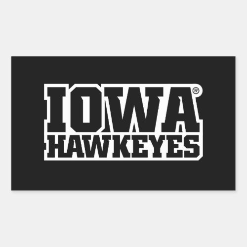Iowa Hawkeyes Logotype Rectangular Sticker