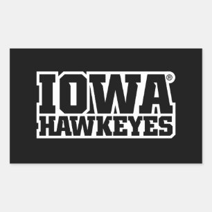 Iowa Hawkeyes Logotype Rectangular Sticker
