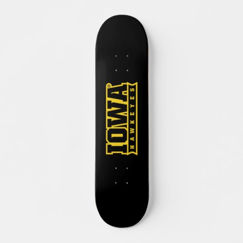 Iowa Hawkeyes Logotype Skateboard