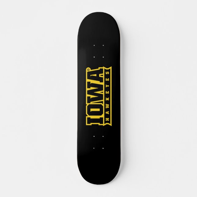 Iowa Hawkeyes Logotype Skateboard (Front)