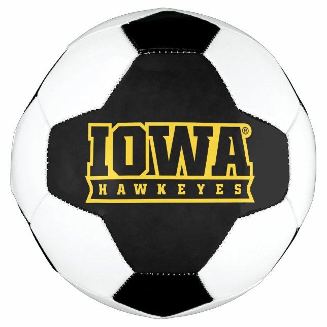 Iowa Hawkeyes Logotype Soccer Ball (Front)