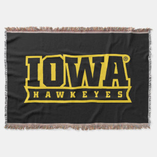 Iowa Hawkeyes Logotype Throw Blanket