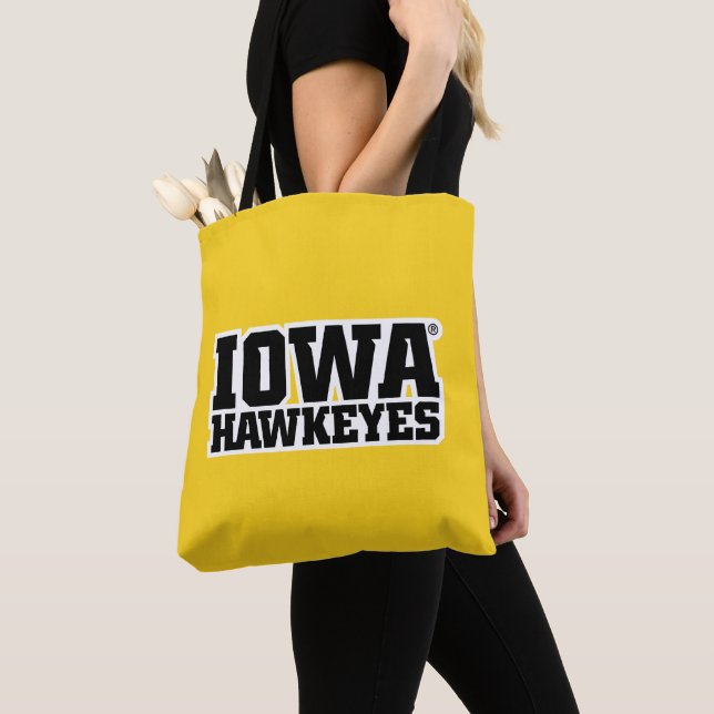 Iowa Hawkeyes Logotype Tote Bag (Close Up)