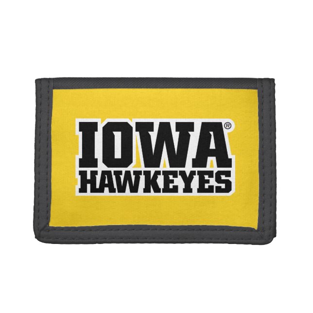Iowa Hawkeyes Logotype Trifold Wallet (Front)