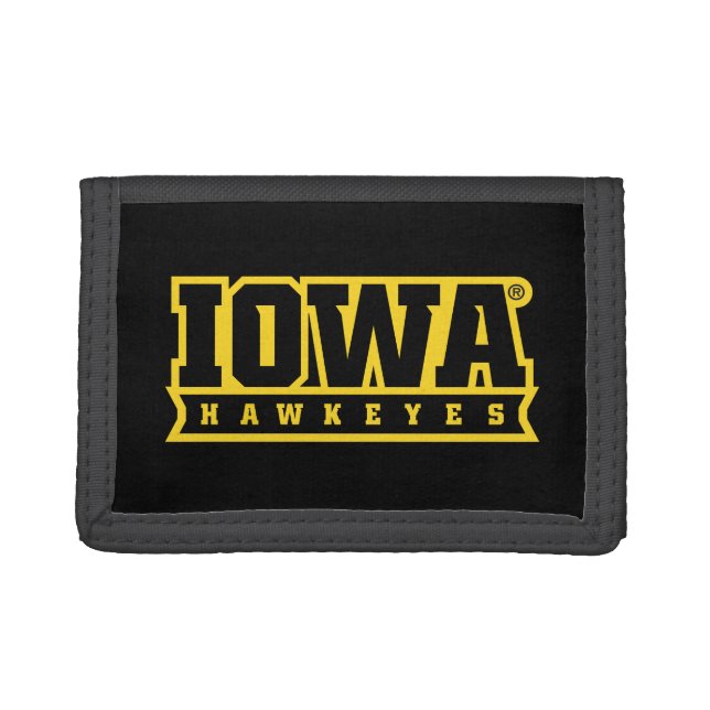 Iowa Hawkeyes Logotype Trifold Wallet (Front)
