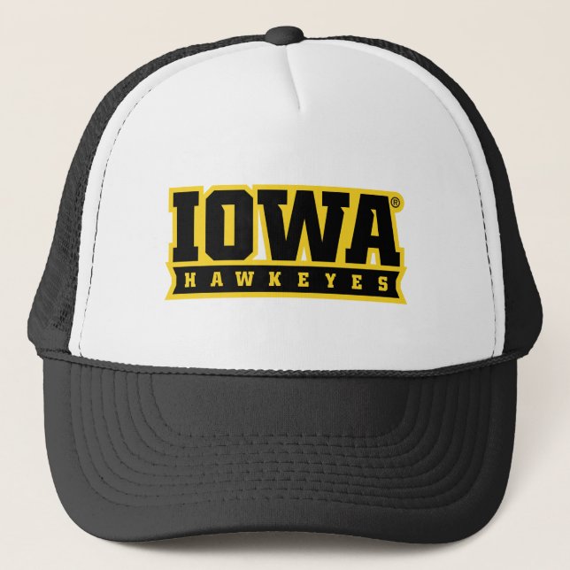 Iowa Hawkeyes Logotype Trucker Hat (Front)