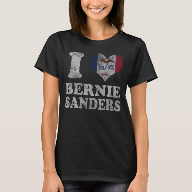 Iowa Heart Bernie Sanders 2016 T-Shirt (Front)