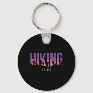 Iowa Hiking Camping Hiker Outdoor Camper Adventure Keychain