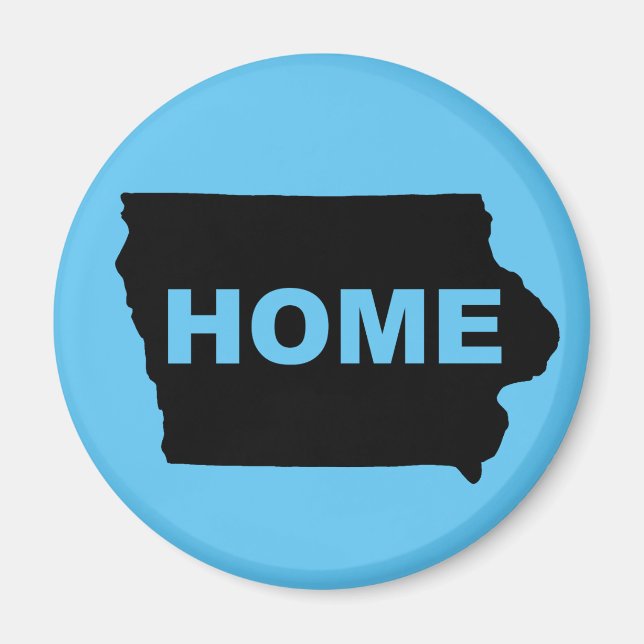 Iowa Home Away From State Fridge Magnet (Front)