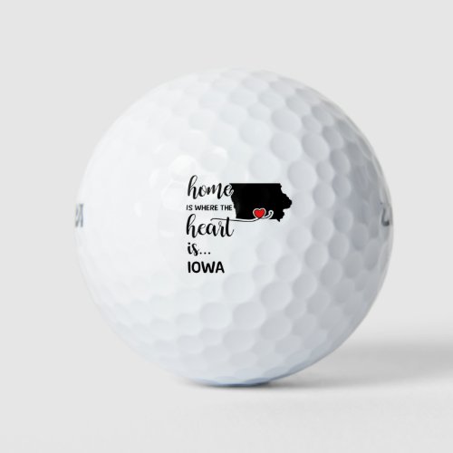 Iowa home is where the heart is golf balls