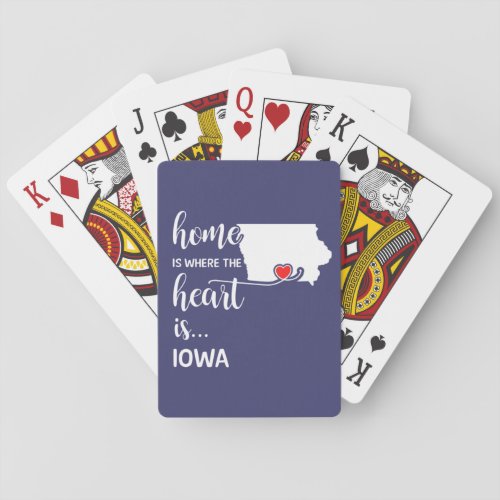 Iowa home is where the heart is playing cards