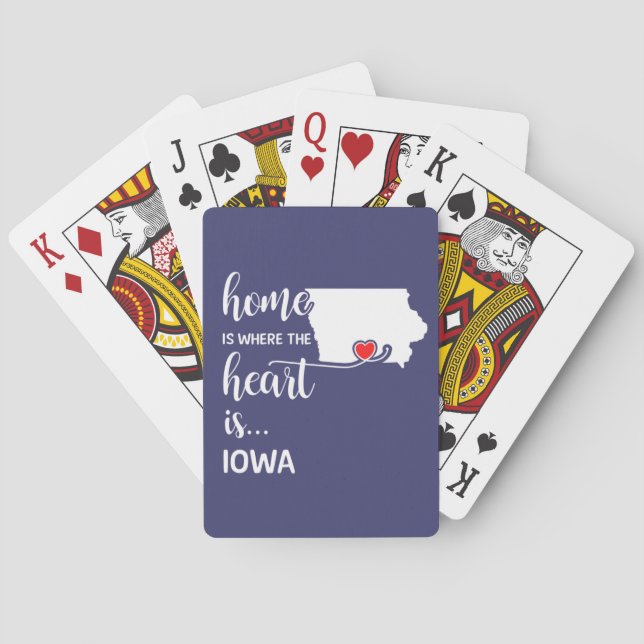 Iowa home is where the heart is poker cards (Back)