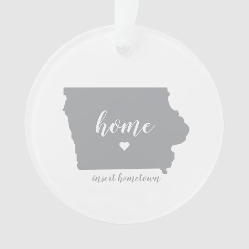 Iowa Hometown Personalized Ornament