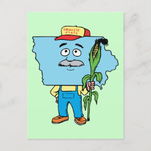 Iowa IA Iowan Corn Vintage Travel Souvenir Postcard