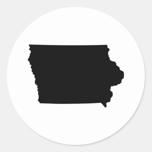 Iowa in Black and White Classic Round Sticker