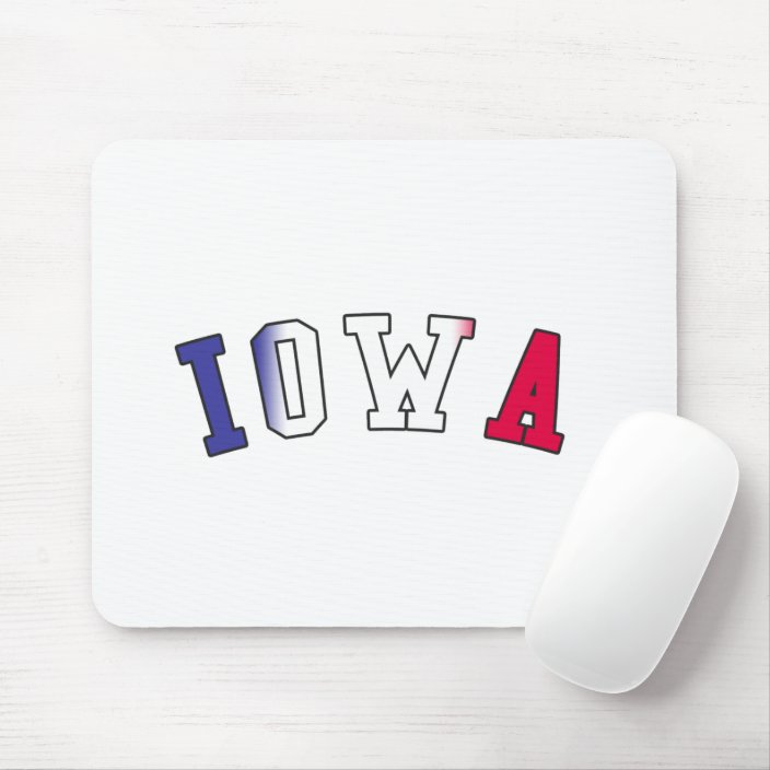 Iowa in State Flag Colors Mousepad