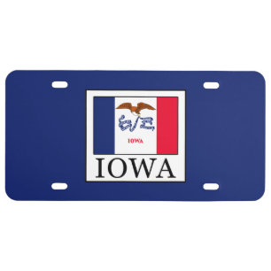Iowa License Plate