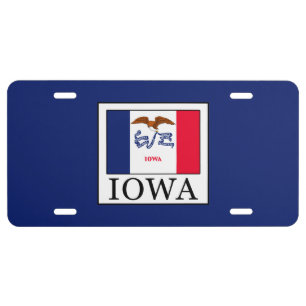 Iowa License Plate