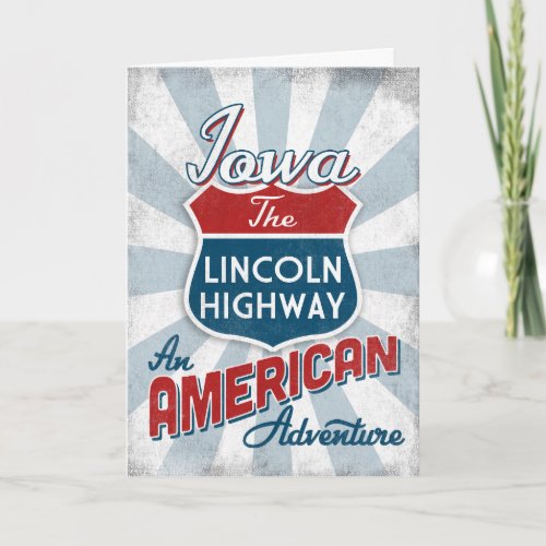 Iowa Lincoln Highway Vintage America Card