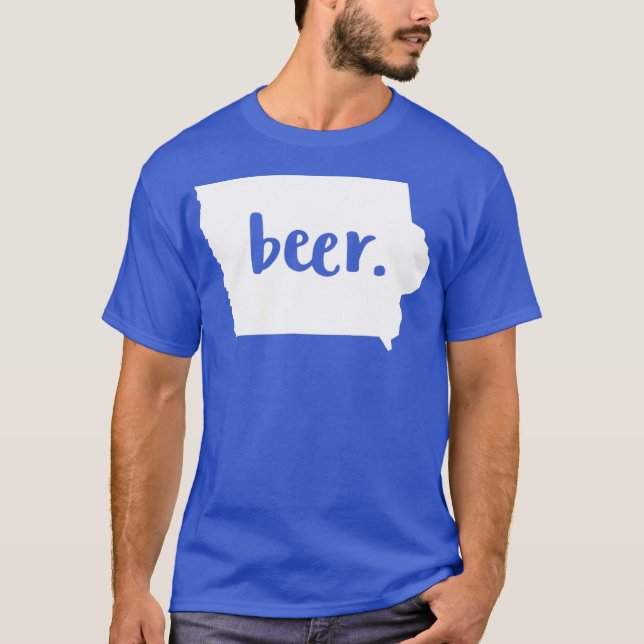 Iowa Local Beer Drinker Shirt  Drink IA Craft (Front)
