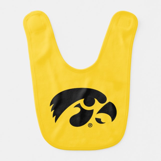 Iowa Logo | Hawkeye Baby Bib (Front)