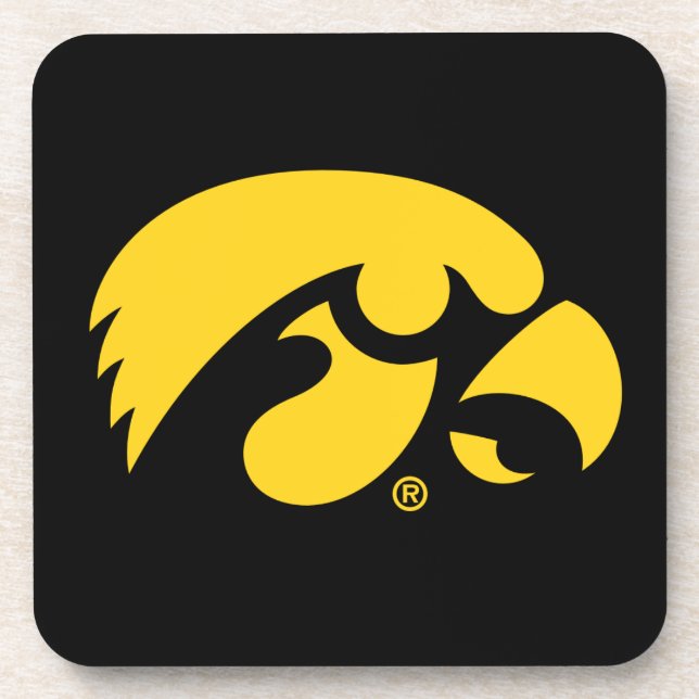 Iowa Logo | Hawkeye Beverage Coaster (Front)
