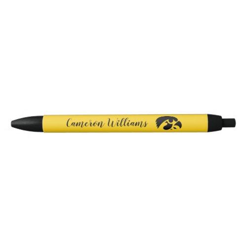 Iowa Logo  Hawkeye Black Ink Pen