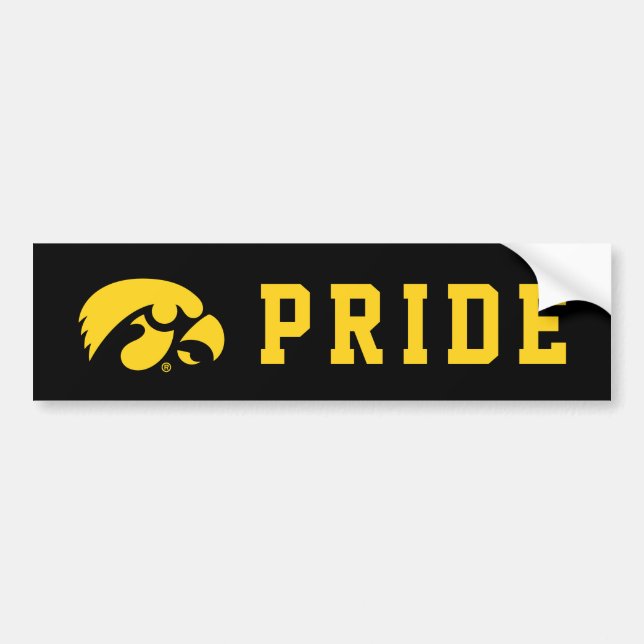 Iowa Logo | Hawkeye Bumper Sticker (Front)