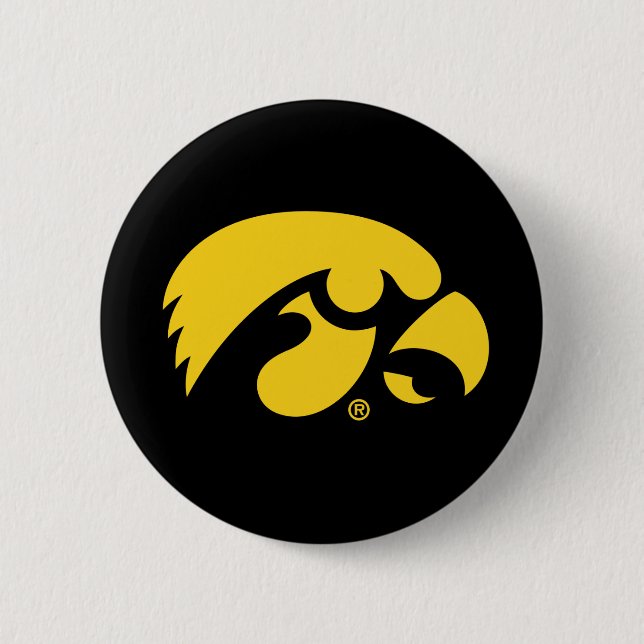Iowa Logo | Hawkeye Button (Front)