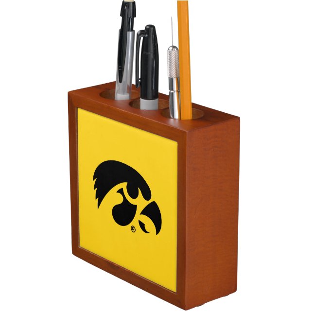 Iowa Logo | Hawkeye Desk Organizer (In Situ)