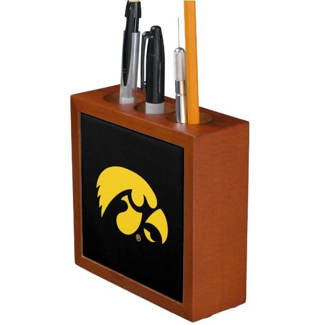 Iowa Logo | Hawkeye Desk Organizer (In Situ)