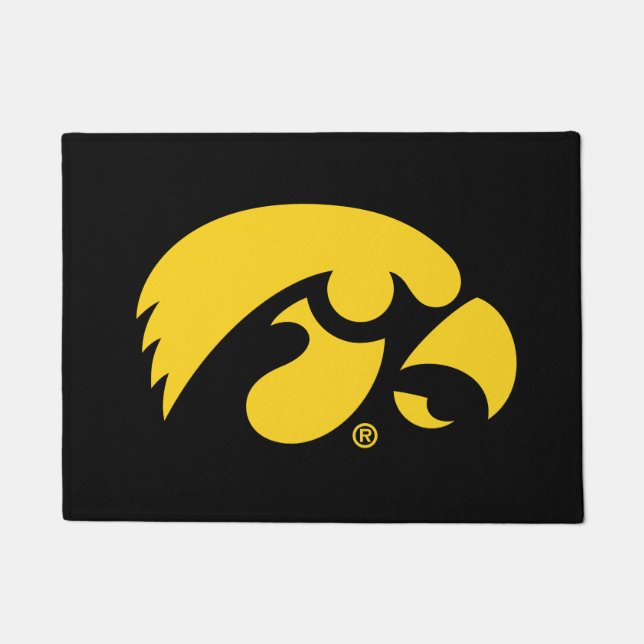 Iowa Logo | Hawkeye Doormat (Front)