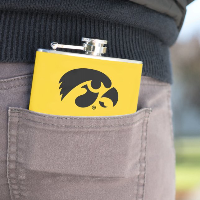 Iowa Logo | Hawkeye Flask (In Situ)