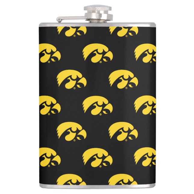 Iowa Logo | Hawkeye Flask (Front)
