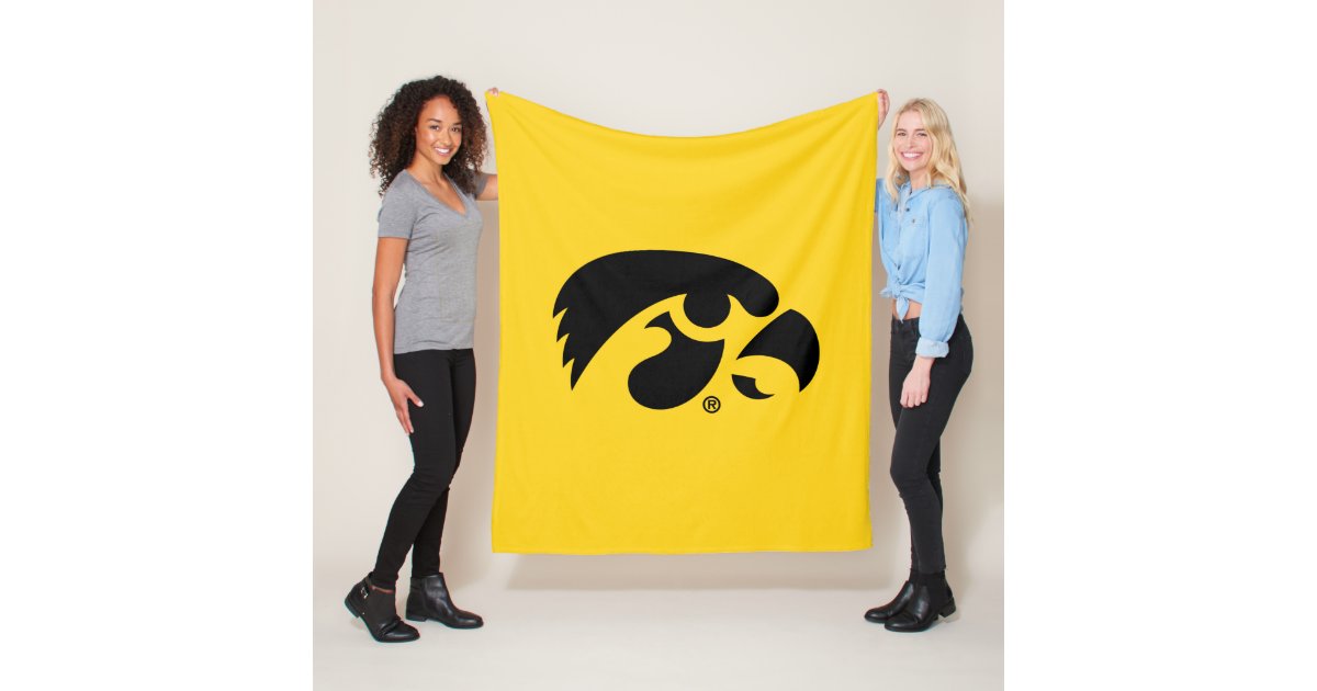 Iowa Logo | Hawkeye Fleece Blanket | Zazzle