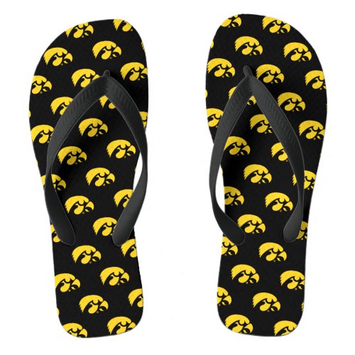 Iowa Logo  Hawkeye Flip Flops