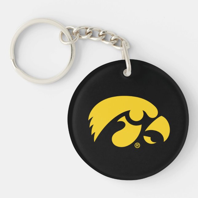 Iowa Logo | Hawkeye Keychain (Front)