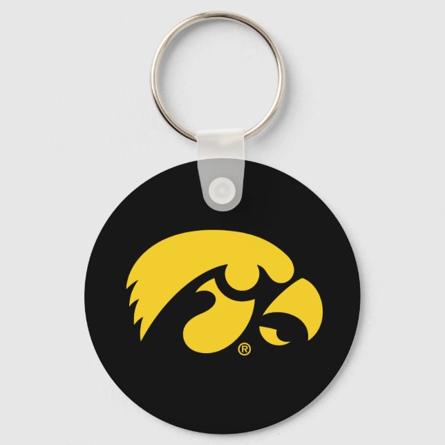 Iowa Logo | Hawkeye Keychain (Front)