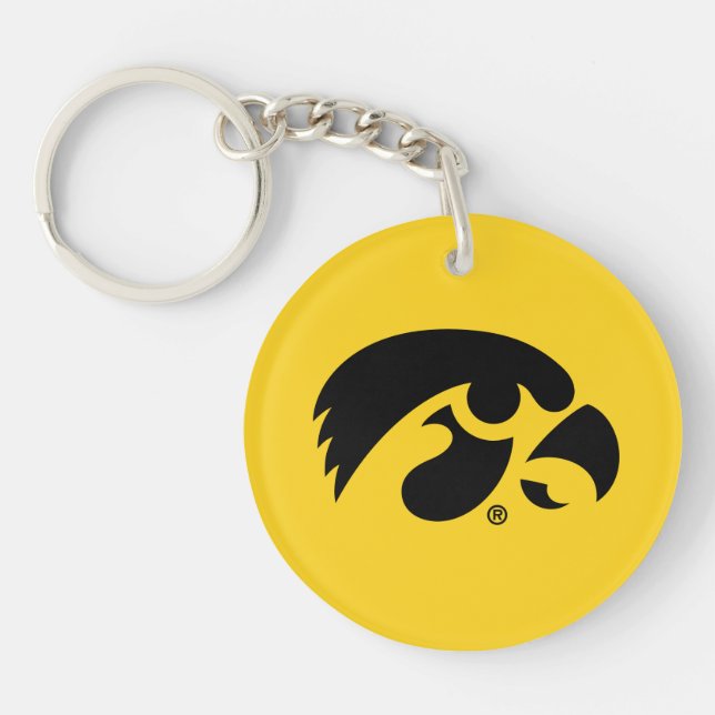 Iowa Logo | Hawkeye Keychain (Front)